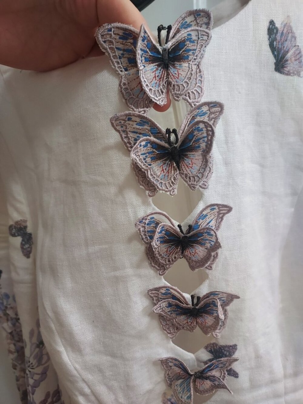 Zimmermann Butterfly Linen Wild Botanica Dress - Picture 5 of 13